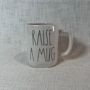 Rae Dunn 16oz‎ Ceramic Mug RAISE A MUG Minimalist Farmhouse Cozy Artisan Coffee